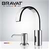 Fontana Commercial Chrome Automatic Sensor Faucet With Manual Soap Dispenser